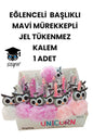 EĞLENCELİ BAŞLIKLI İNCE UÇLU JEL TÜKENMEZ KALEM MAVİ MÜREKKEP