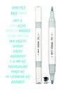 ART-X ÇİFT UÇLU AKRİLİK MARKER ÇİZİM KALEMİ HER YÜZEYE UYGUN KALICI MÜREKKEP 1-6 MM UÇ KALINLIKLARI