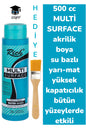 MULTİ SURFACE AKRİLİK BOYA 500 CC-TÜM YÜZEYLERDE İDEAL-SU BAZLI-YÜKSEK KAPATICI PİGMENT-YARI MAT