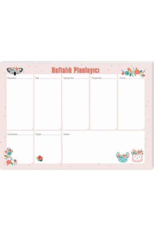Keskin Color Haftalık Planlayıcı 17x24cm. 52 Yp. Planner Koalalama