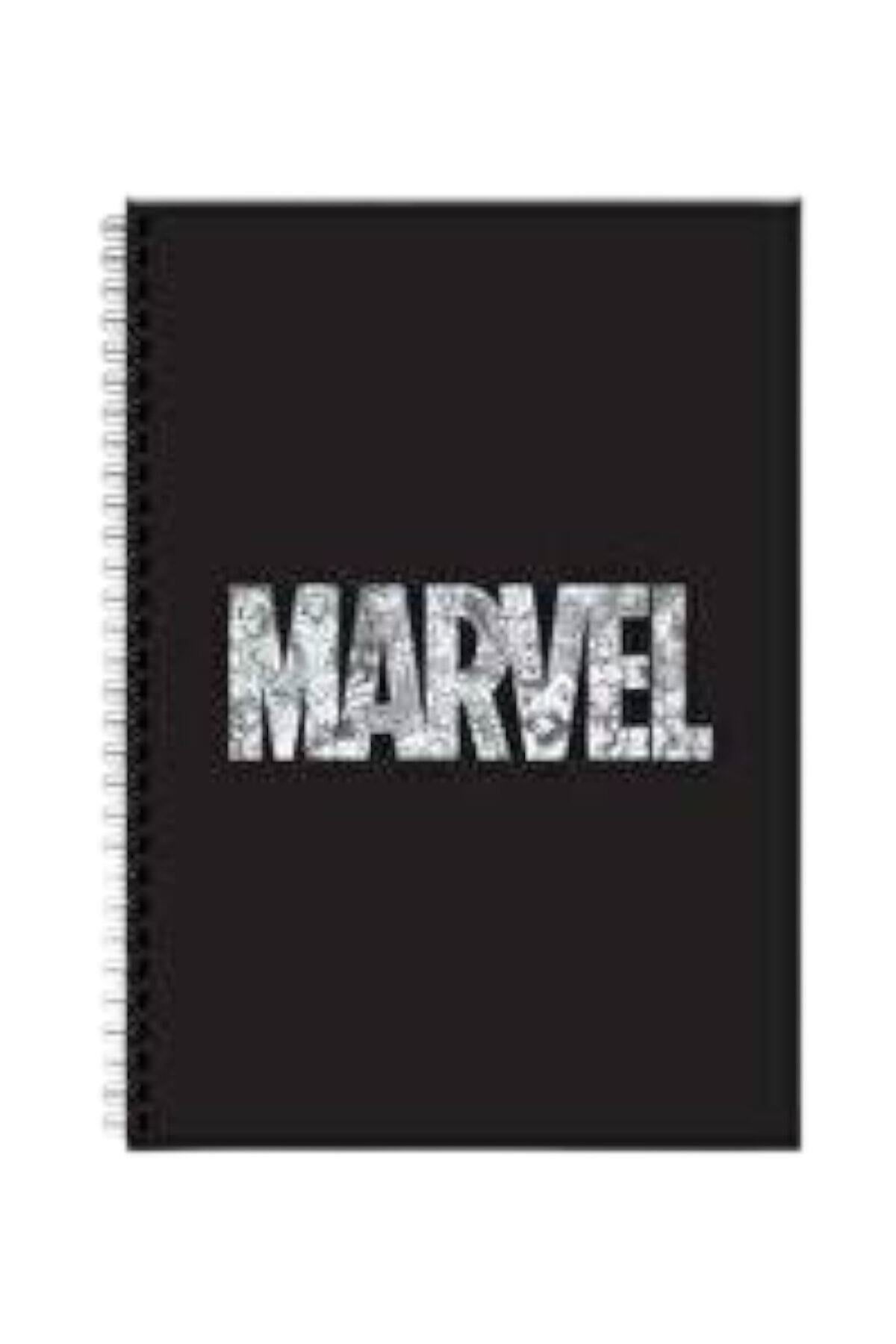 Marvel Defter Bordo Çizgisiz Spiralli Sert Kapak 100 Yaprak 17x24 Cm