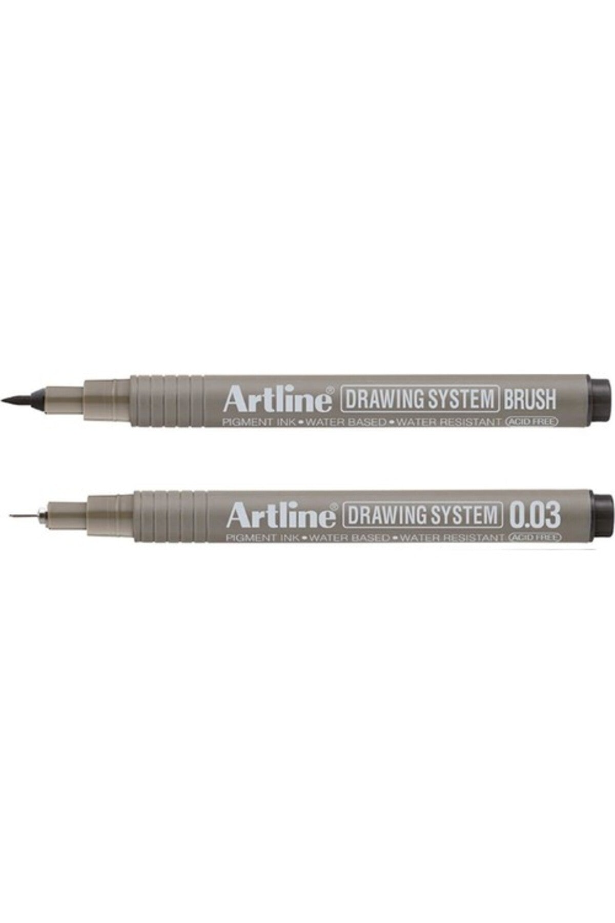 Drawing System Teknik Çizim Kalemi 2'li Set (Brush + 0.03mm)