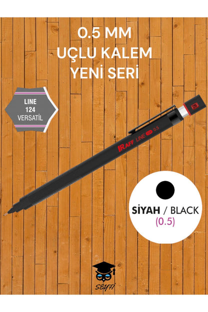 Raff Line 124 0.5 Mm Uçlu Kalem Yeni Seri Versatil Kalem 0,5 Mm Siyah Renk
