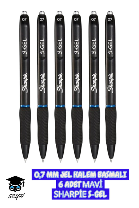SHARPİE s-gel 0.7 mm mürekkepli basmalı jel kalem 3 renk mavi siyah kırmızı