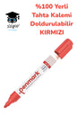 %100 Yerli Beyaz Tahta Kalemi Kırmızı