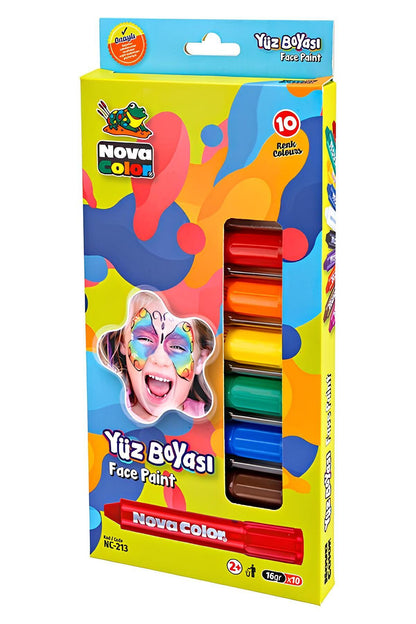 Yüz Boyası Tüm Renkler (10 Kalem)