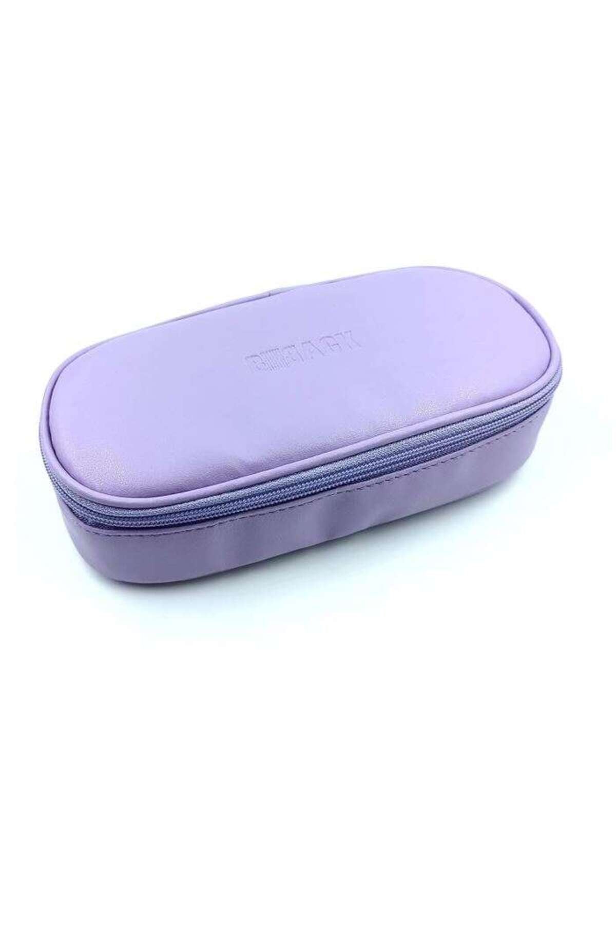 BBack Suni Deri Oval Kalemlik Lila / 323