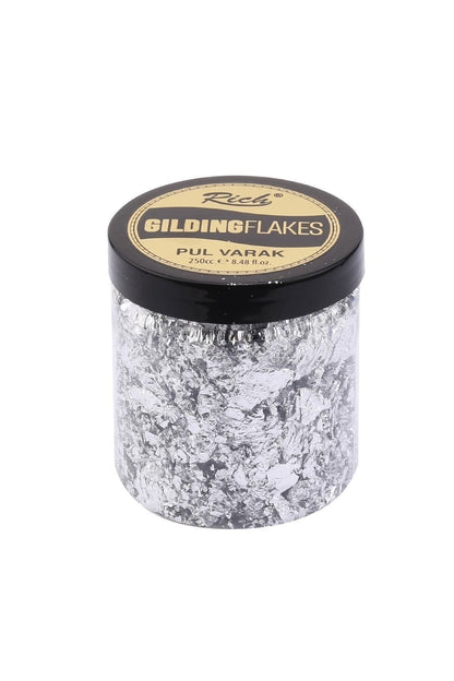 Gilding Flakes Pul Varak 250 Cc Gümüş