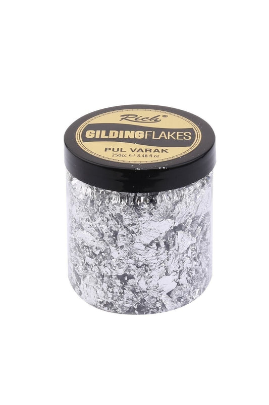 Gilding Flakes Pul Varak 250 Cc Gümüş