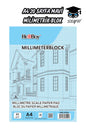 A4 20 SAYFA MİLİMETRİK BLOK DEFTER KOPARTILABİLİR SAYFALAR