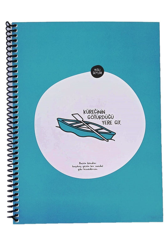 Hisli Şeyler 80 Yp Çizgili Hafif Kağıt Stickerli Defter Kürek