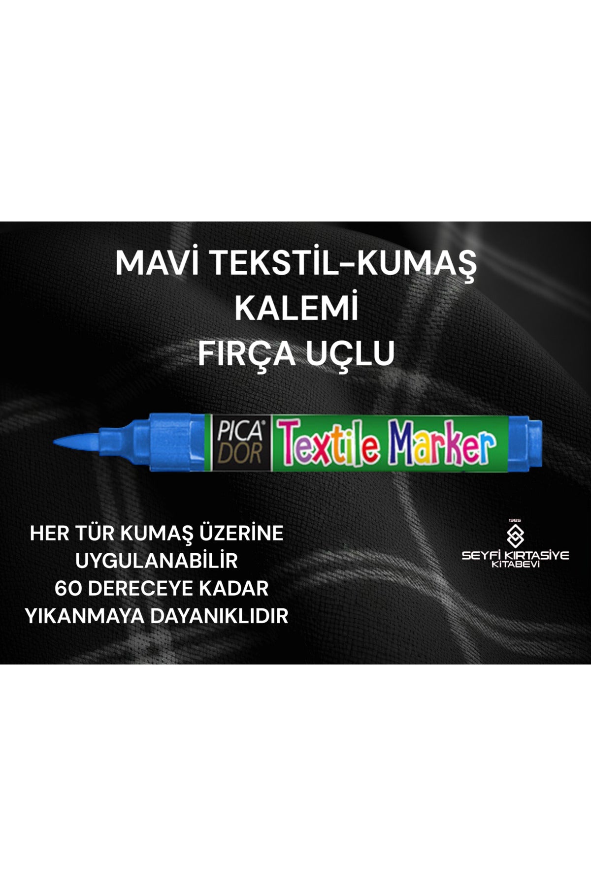 TEKSTİL KUMAŞ KALEMİ FIRÇA UÇLU 1.5-3 MM SABİTLENEN KUMAŞ KALEMİ