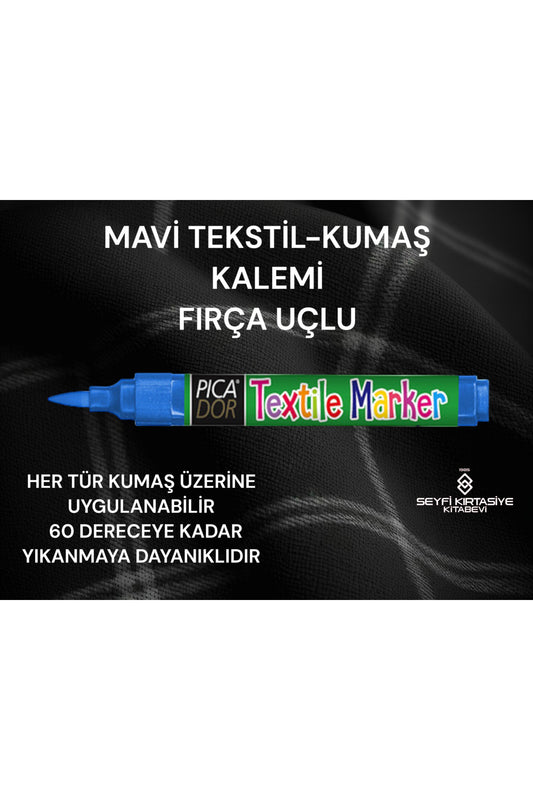 TEKSTİL KUMAŞ KALEMİ FIRÇA UÇLU 1.5-3 MM SABİTLENEN KUMAŞ KALEMİ