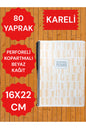 KARELİ 16X22 80 YAPRAK TELLİ DEFTER KARTON KAPAK PERFORELİ