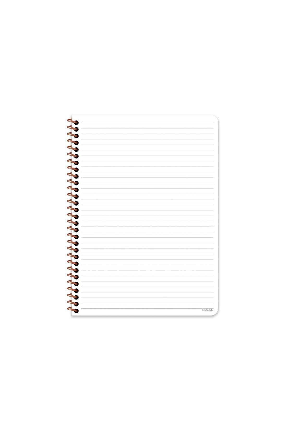 ÇİZGİLİ A4 EBAT 80 YAPRAK KARTONKAPAK TELLİ DEFTER BEYAZ RENK 60 GR KAĞIT
