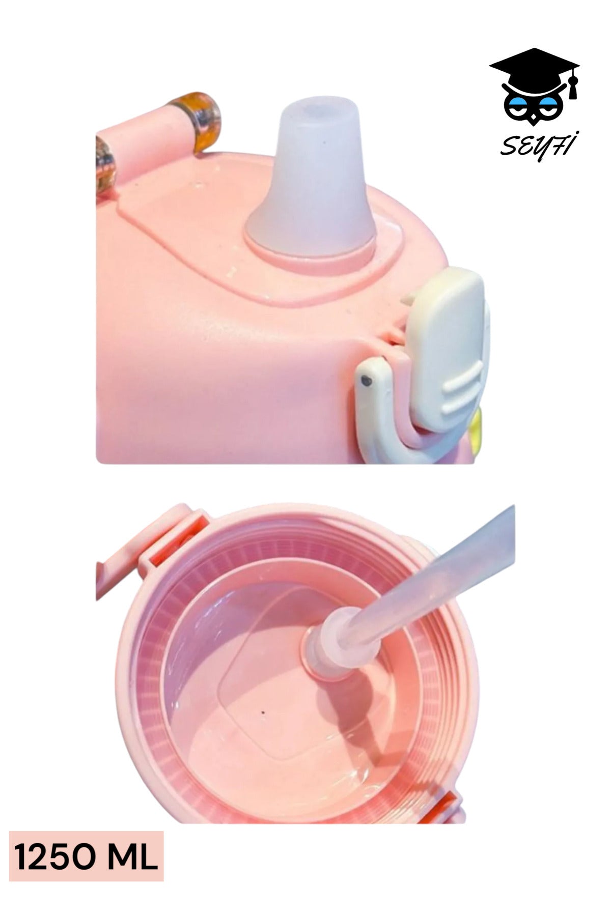 1250 ml tritan okul matarası bpa içermez pipetli kilitli kapak tritan plastik suluk vagonlife