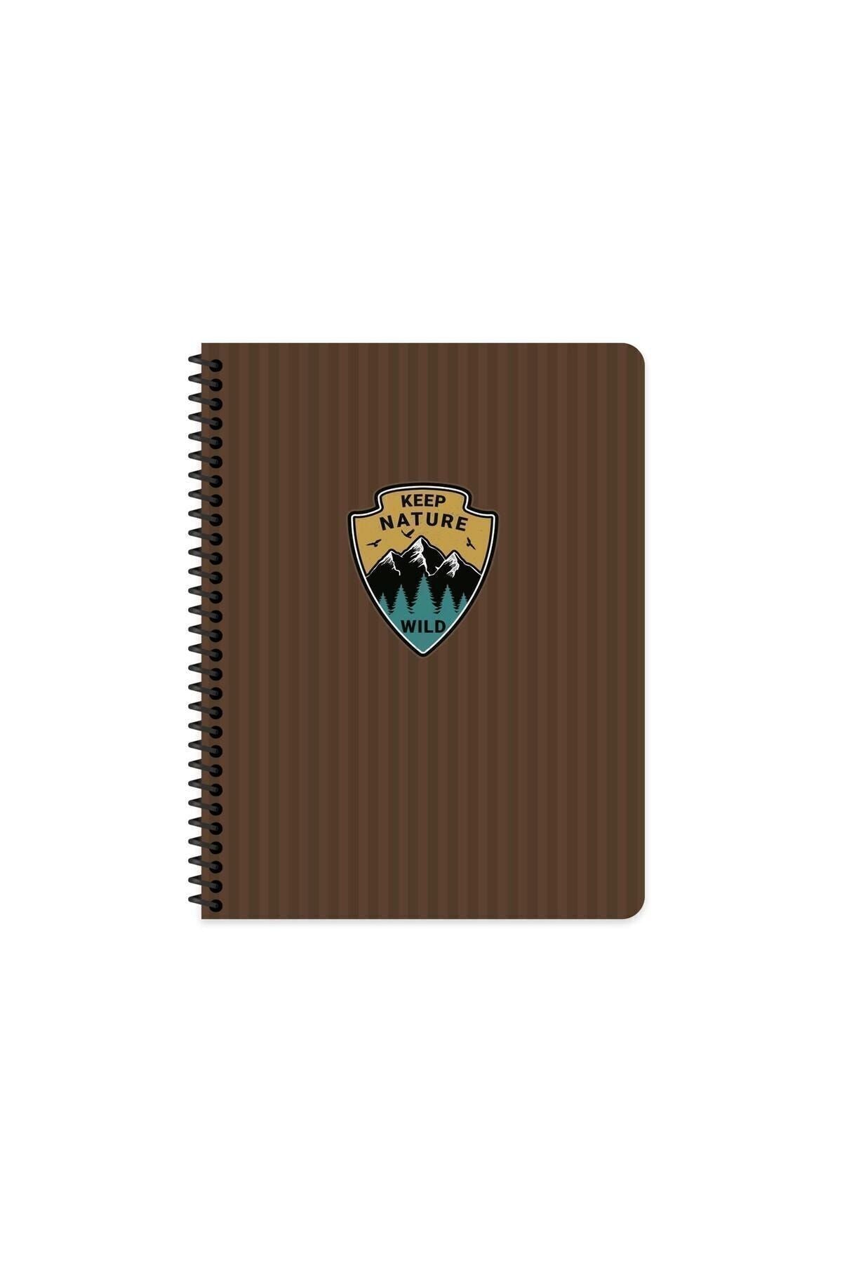 16.5x22.5 Çizgili Defter Outdoor - Kahverengi