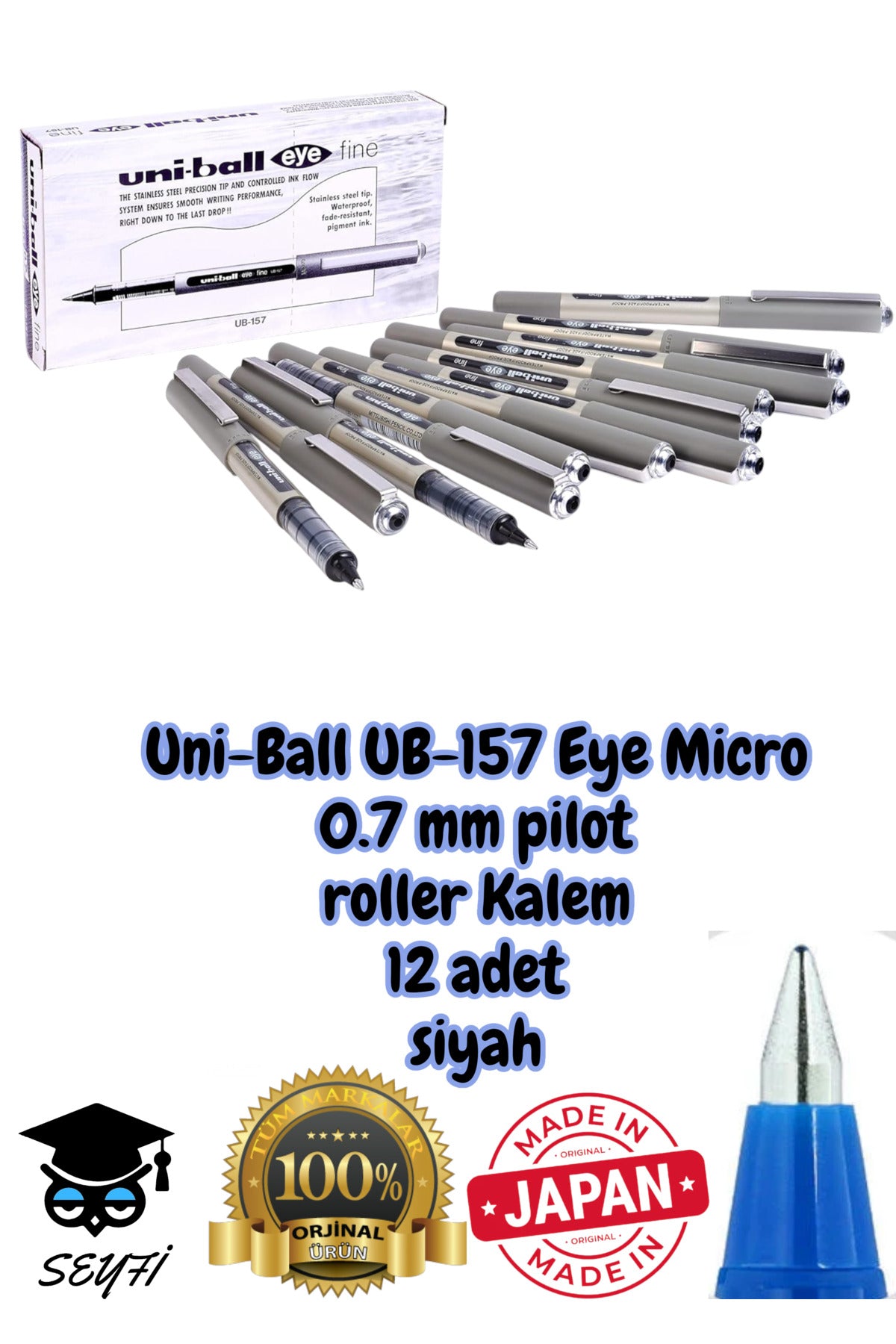 Ub-157 Eye Fine Roller Kalem 0.7 Mm pilot kalem made in japan %100 orjinal uni-ball