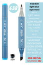 ÇİFT TARAFLI PROFESYONEL ÇİZİM KALEMİ KALICI MÜREKKEP ÜÇGEN GÖVDE İNCE UÇ 1 MM KESİK UÇ 2-6MM SKETCH