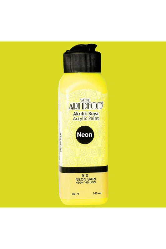 Akrilik Boya 140ml Neon Sarı 910