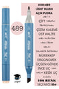 ÇİFT TARAFLI PROFESYONEL ÇİZİM KALEMİ KALICI MÜREKKEP ÜÇGEN GÖVDE İNCE UÇ 1 MM KESİK UÇ 2-6MM SKETCH