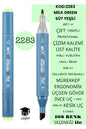 ÇİFT TARAFLI PROFESYONEL ÇİZİM KALEMİ KALICI MÜREKKEP ÜÇGEN GÖVDE İNCE UÇ 1 MM KESİK UÇ 2-6MM SKETCH