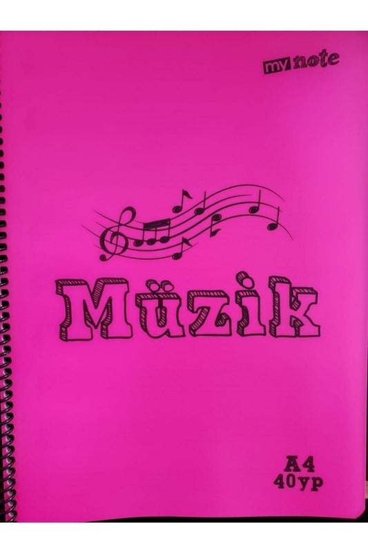 My Note 40 Yaprak Plastik Kapak Spiralli Müzik Defteri(1 ADET)