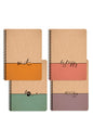 Keskin Color Defter 17X24Cm 80 Yaprak Çizgili Spiralli Kraft Kapak Words 411671-99 (Karışık Renk 1 A