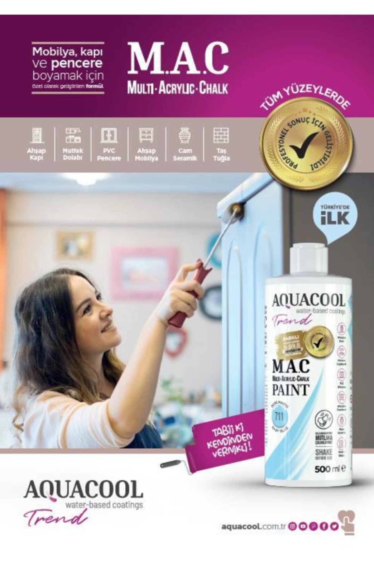 M.a.c Hobi Boyası Su Bazlı Akrilik Metalik Boya- 902 Altın Gold