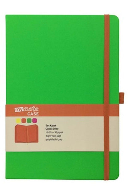 Case Sert Kapak Çizgisiz Neon Turuncu Defter 96 Yaprak 14x20 cm