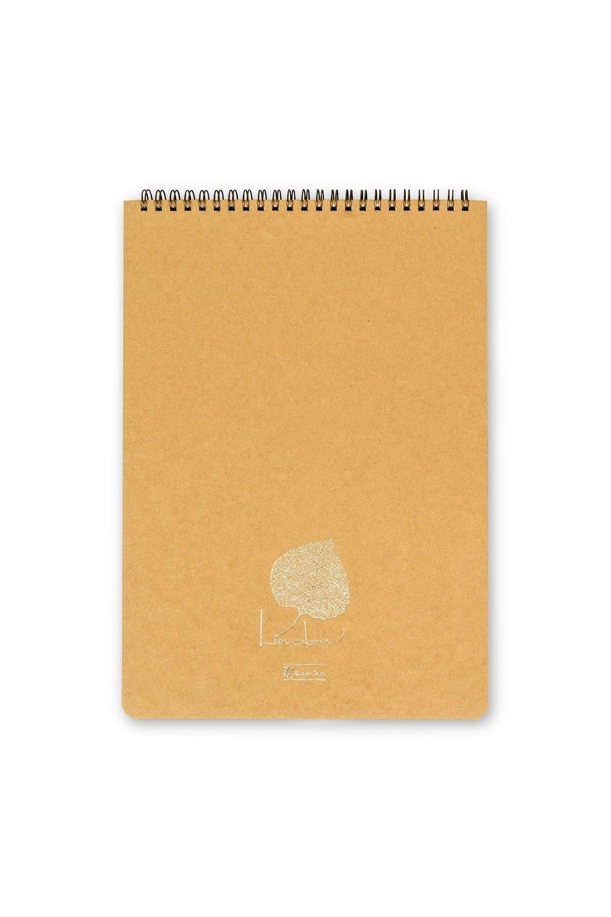 A4 Çizgisiz 80 Yaprak Karton Kapak Telli Defter 70 Gr Krem Renk Kağıt Linden