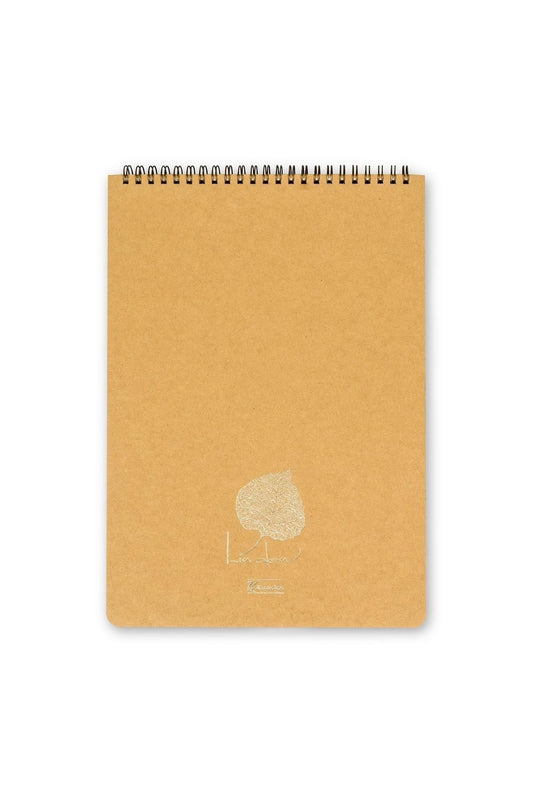 A4 Çizgisiz 80 Yaprak Karton Kapak Telli Defter 70 Gr Krem Renk Kağıt Linden