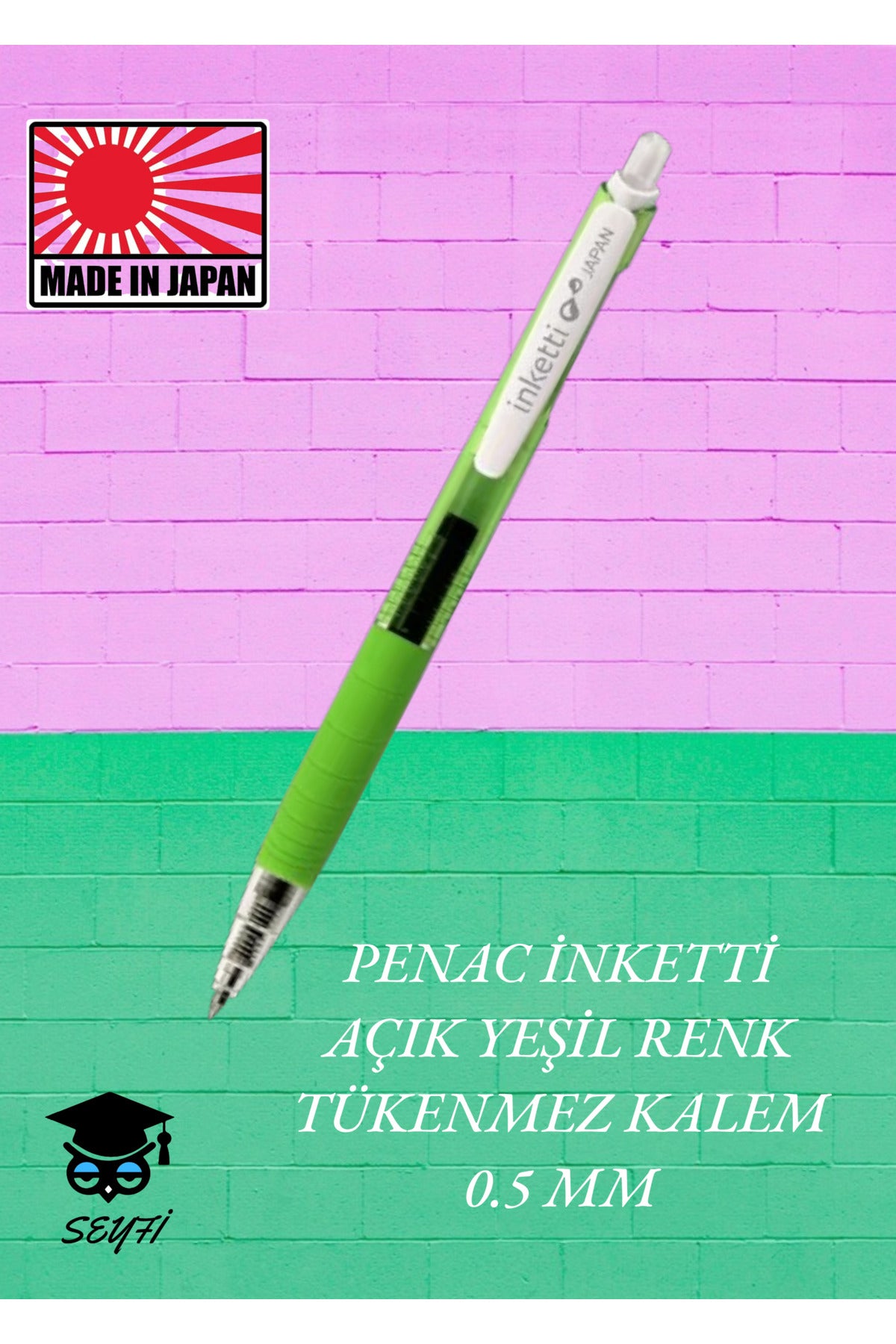PENAC İNKETTİ JEL TÜKENMEZ KALEM BASMALI 0.5 MM UÇ İNCELİĞİ
