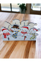 4 BÖLMELİ AHŞAP MASAÜSTÜ KALEMLİK YILBAŞI KONSEPT HEDİYELİK 8CMX13CMX23CM EBAT ORGANİZER NOEL BABA