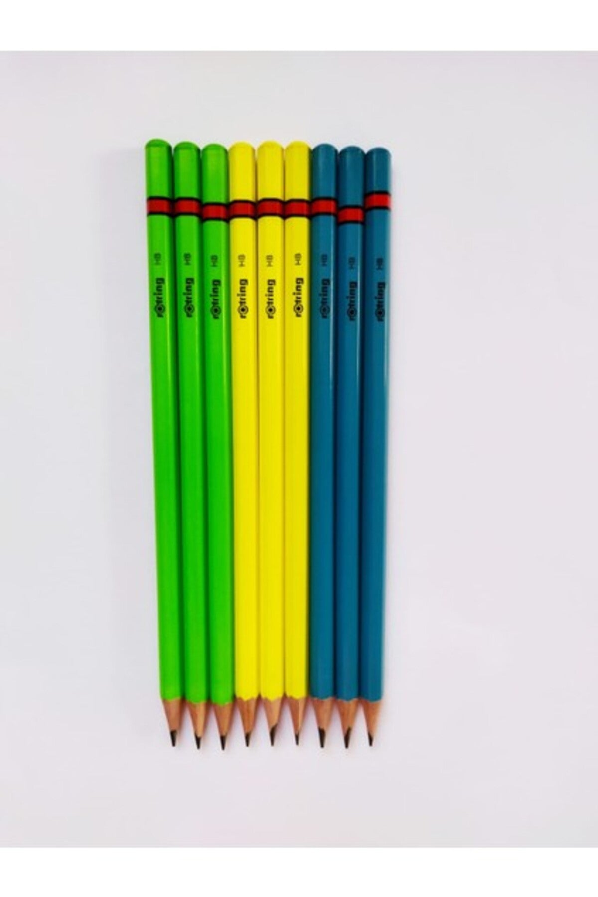 Kurşun Kalem Hb Neon Yeşil-Sarı-Mavi 9 Adet
