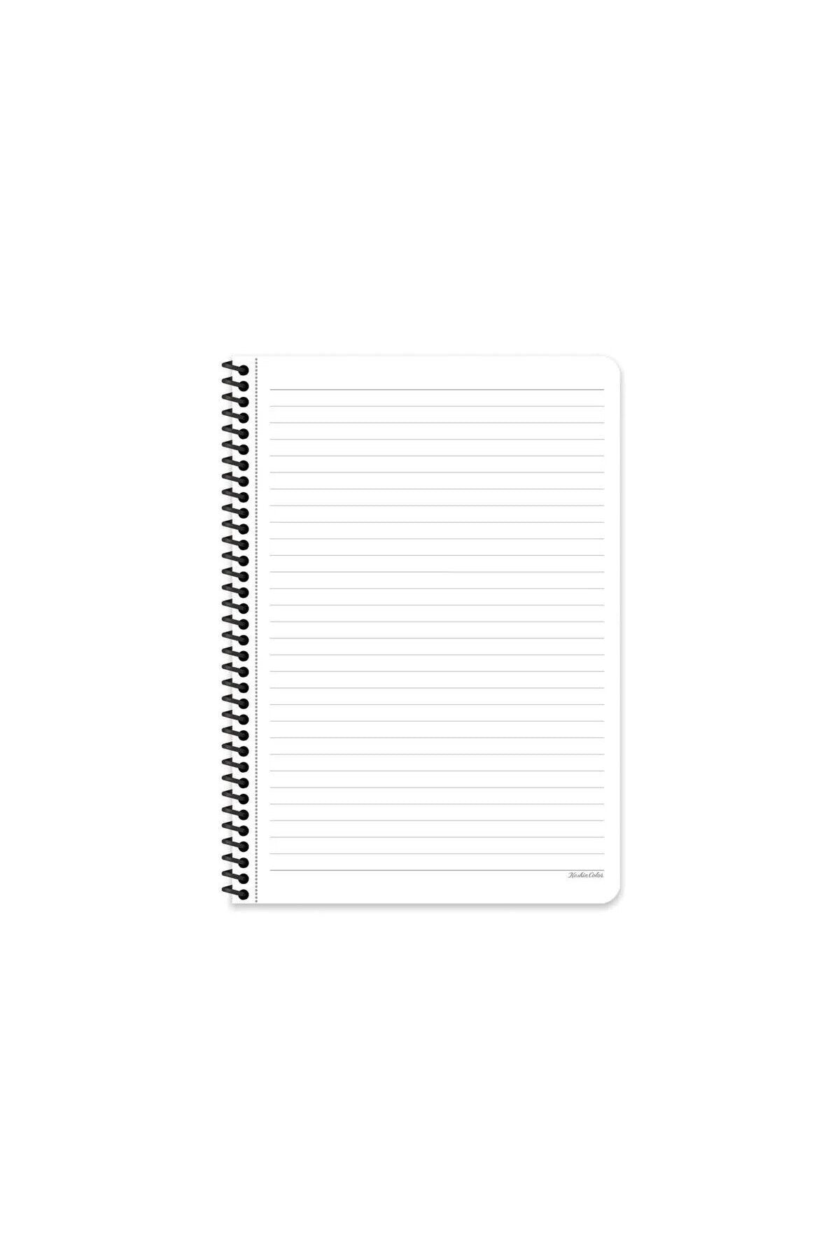 ÇİZGİLİ 16x22 CM 80 YAPRAK PLASTİK KAPAK TELLİ DEFTER 60 GRAM BEYAZ SAYFA TERAZZO