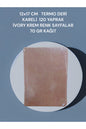 12x17 CM TERMO DERİ KARELİ 120 YAPRAK İVORY KREM RENK SAYFALAR 70 GR KAĞIT