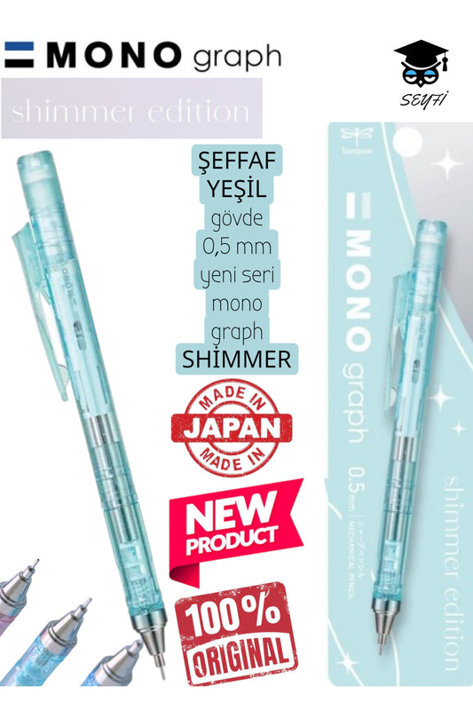 şeffaf gövde 0,5 mm yeni seri tombow mono graph shimmer serisi