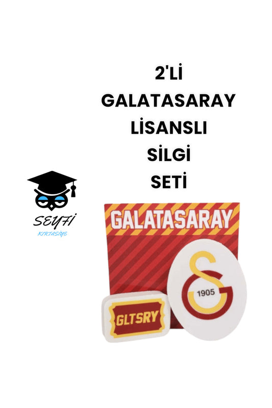 2'Lİ TARAFTAR LİSANSLI SİLGİ SETİ GALATASARY