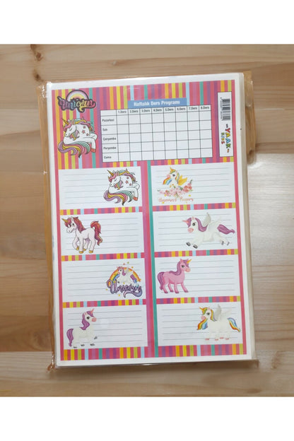 3 SAYFA TOPLAM 24 ADET DEFTER KİTAP İSİM ETİKETİ İSİMLİK