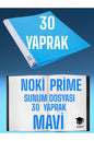 30 YAPRAK MAVİ A4 SUNUM DOSYASI NOKİ PRİME YÜKSEK KALİTE POŞET KALINLIĞI YERLİ ÜRETİM