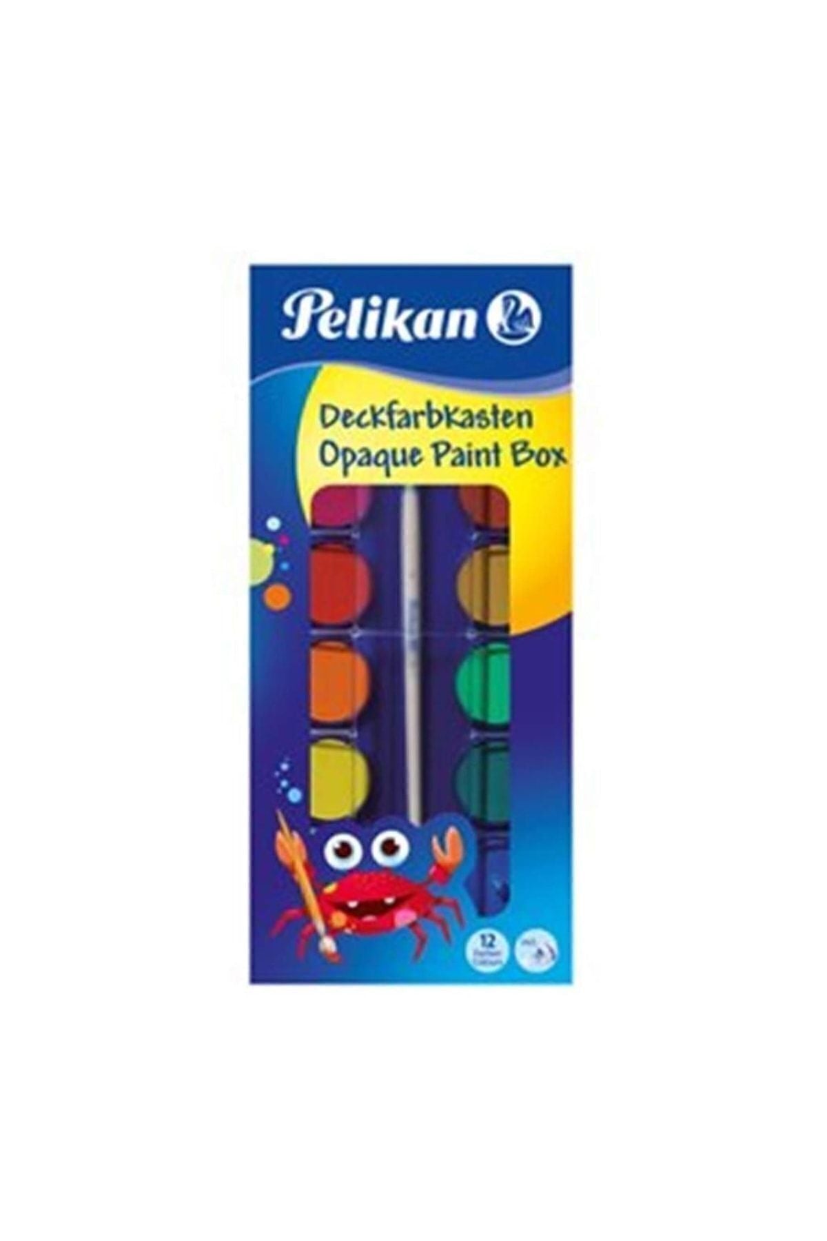12 Renk Sulu Boya Seti + Resim Fırçası