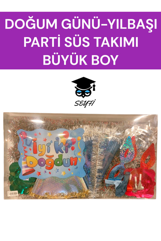 DOĞUM GÜNÜ-YILBAŞI PARTİ SÜS TAKIMI BÜYÜK BOY VT1006