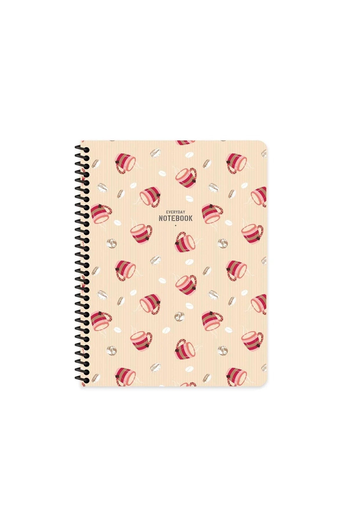 ÇİZGİLİ 16x22 CM 80 YAPRAK KARTON KAPAK TELLİ DEFTER 60 GRAM BEYAZ SAYFA COFFEE
