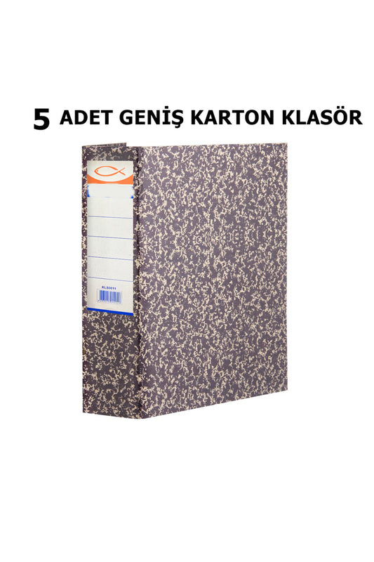 5 ADET GENİŞ KARTON KLASÖR DOSYA ARŞİV KLASÖRÜ TELGRAF KLASÖR