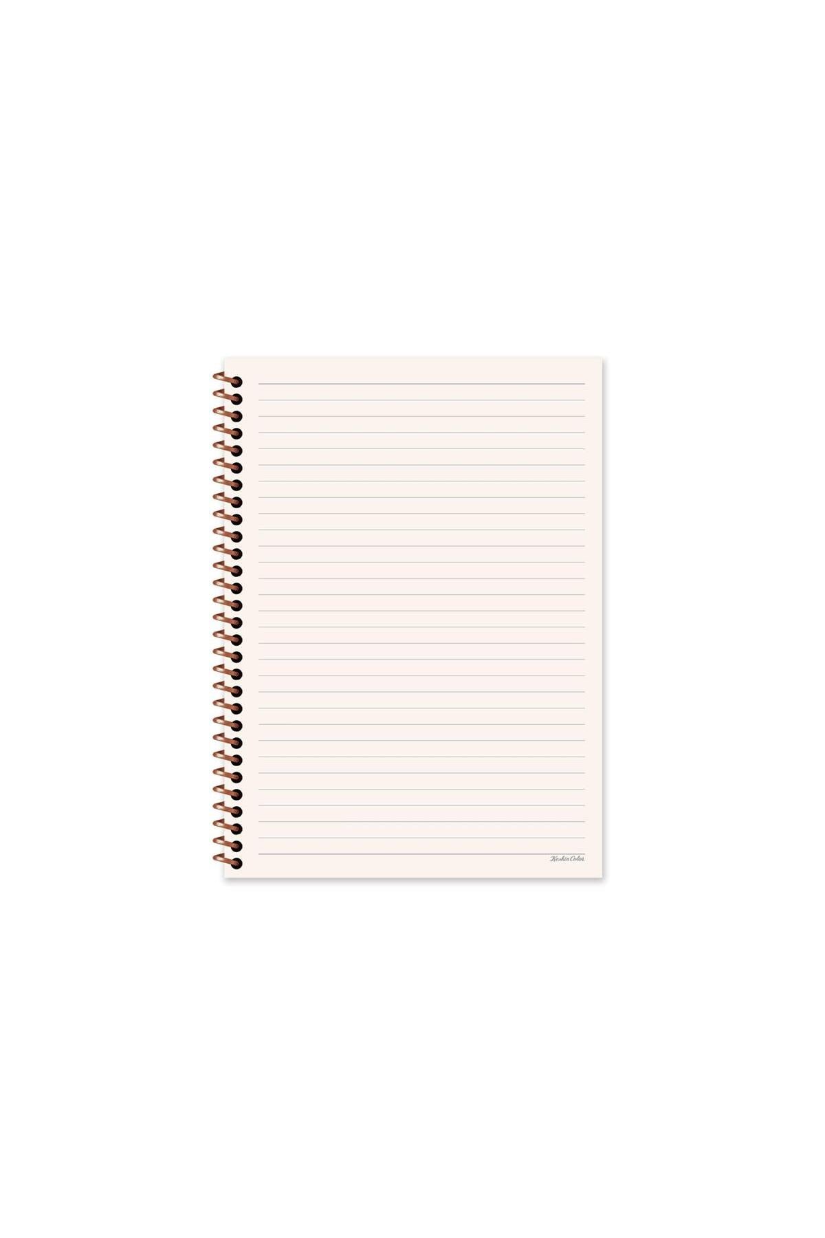 ÇİZGİLİ 16X22 CM 80 YAPRAK KARTON KAPAK TELLİ DEFTER KREM RENK SAYFALAR LA PLUME HAFİF DEFTER