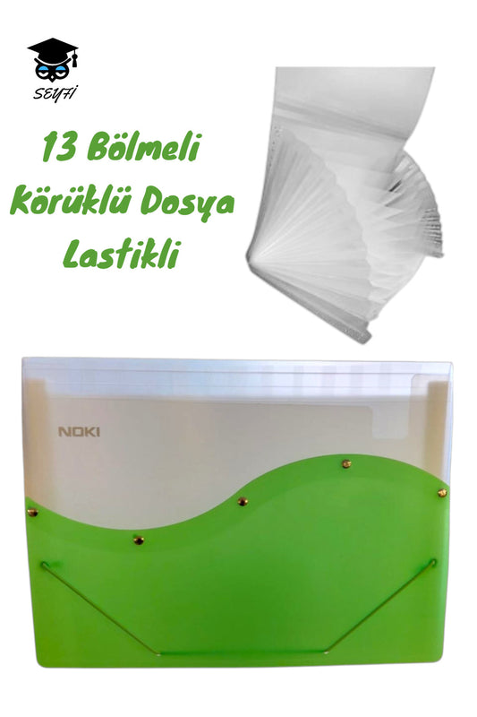 Körüklü Dosya Lastikli 13 Bölmeli