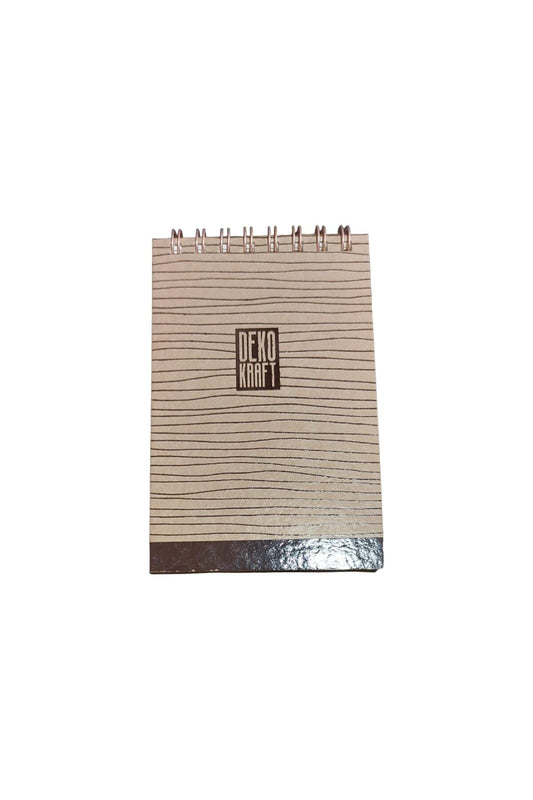 10x15 Cm A6 Çizgisiz 80 Yaprak Karton Sert Kapak Telli Defter 60 Gr Krem Renk Kağıt