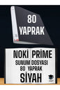 80 YAPRAK SİYAH A4 SUNUM DOSYASI NOKİ PRİME YÜKSEK KALİTE POŞET KALINLIĞI YERLİ ÜRETİM