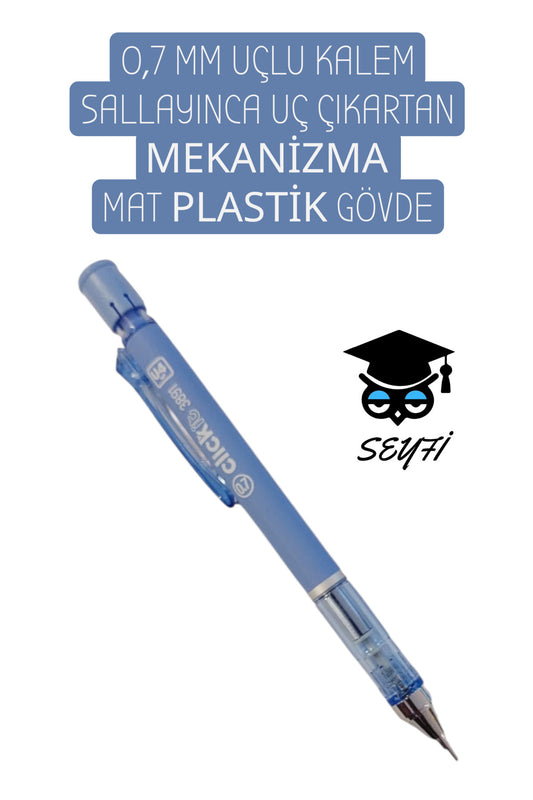 0,7 MM UÇLU KALEM SALLAYINCA UÇ ÇIKARTAN MEKANİZMA MAT PLASTİK GÖVDE